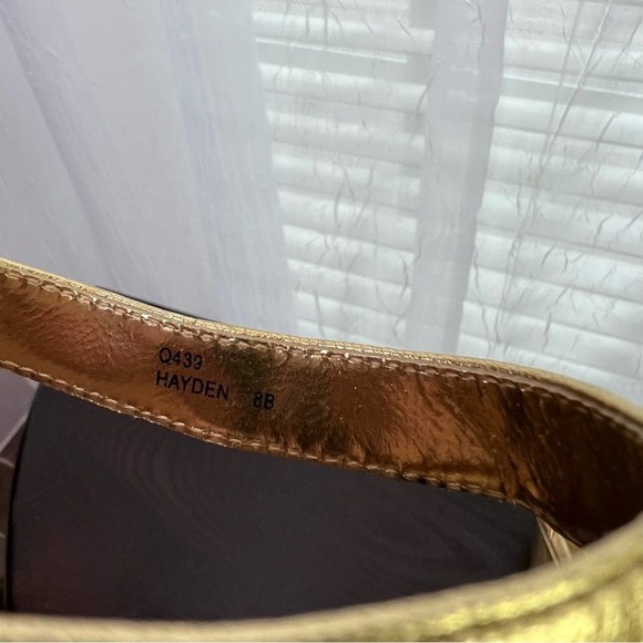 Coach, metallic gold strap he sandals, size 8 B. #002 - Picture 10 of 13